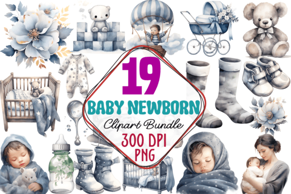 Baby Newborn Clipart Bundle Graphic Illustrations By CraftArt