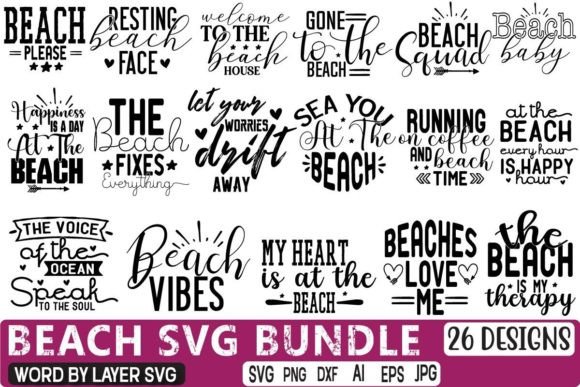 Beach SVG Design Bundle Vol.6 Bundle By DigitalArt