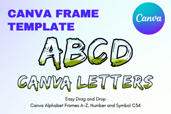 Canva Letters Frame Alphabet TemplateC34 Graphic Print Templates By Mellow Template