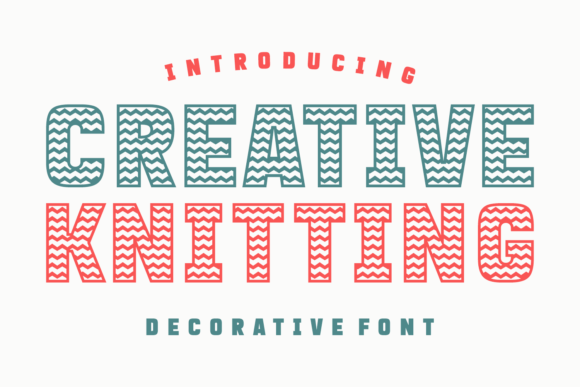 Creative Knitting Czcionki Dekoracyjne Czcionka Przez Creative Fabrica Fonts