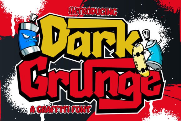 Dark Grunge Polices d'Affichage Police Par Kido Studio