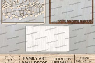 Family Tree Art Wall Decor, Family Gift Gráfico Modelos de Impressão Por SwallowbirdArt 4