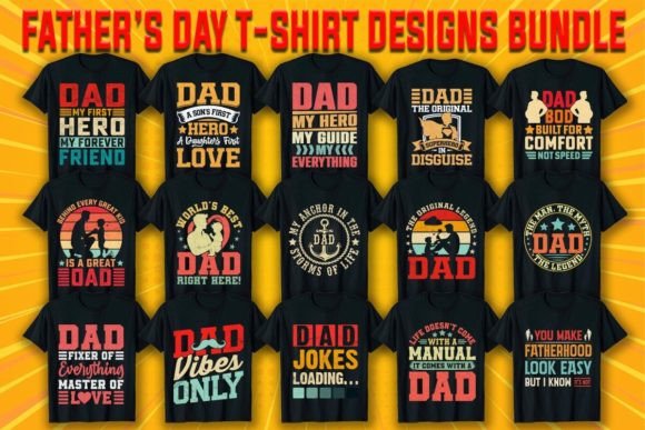 Father's Day T-Shirt Design Bundle Bundle By trendyhunt43