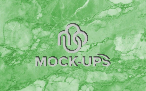 Green Marble Wall with Debossed Mockup Graphic Product Mockups By Harry_de
