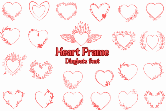 Heart Frame Dingbats Font By Jeaw Keson