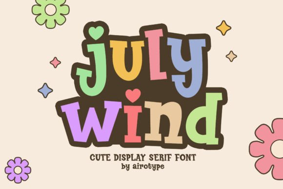 July Wind Display Font By airotype