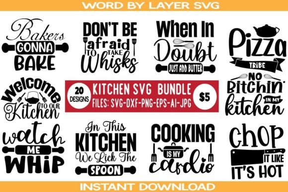 Kitchen SVG Bundle Vol.4 Bündel Von SvgHouse