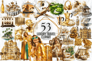 Luxury Travel Clipart Graphic Illustrations By Markicha Art 1