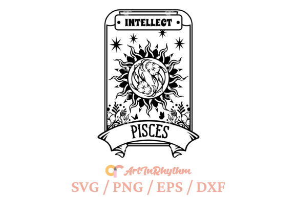 Pisces Zodiac Sign, Tarot Card Svg Graphic T-shirt Designs By artinrhythm