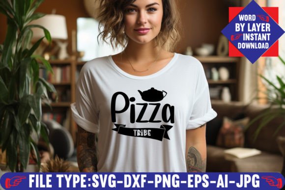 Pizza Tribe Svg Design Graphic T-shirt Designs By SvgHouse