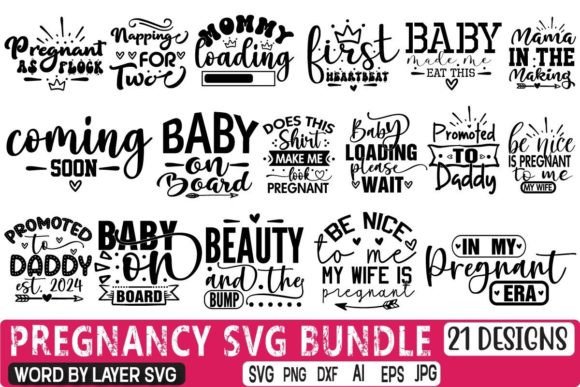 Pregnancy SVG Design Bundle Vol.2 Bundle By DigitalArt