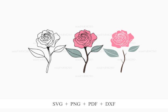 Rose Svg, Rose Png, Rose Laser Cut Svg Afbeelding Crafts Door miniFARM2SO