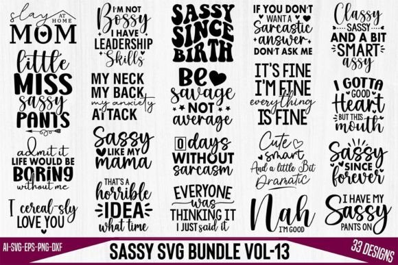 Sassy SVG Bundle Vol-13 Bundle By creativemim2001