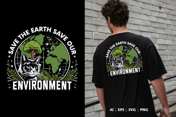 Save the Earth Save Our Environment T-sh Gráfico Diseños de Camisetas Por Comet IT