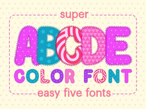 Super Color Fonts Font By MistyDesigns