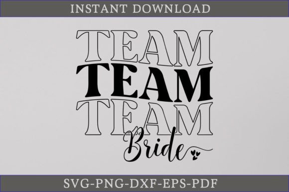 Team Bride Retro SVG Bride Shirt SVG Graphic Crafts By CraftDesign