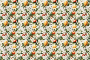 Vintage Fruits Watercolor Pattern Graphic Patterns By Summer Digital Design 8