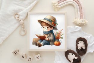 Cute Autumn Boy Sublimation Clipart PNG Graphic Illustrations By RobertsArt 6