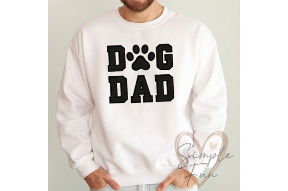 Dog Dad Dogs Embroidery Design By Simple Fun