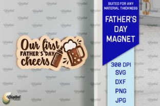 Father's Day Magnets Laser Cut Bundle Graphic 3D SVG By Digital Idea 3