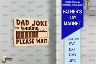 Father's Day Magnets Laser Cut Bundle Graphic 3D SVG By Digital Idea 5