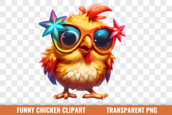 Funny Chickens Clipart Grafica Illustrazioni Stampabili Di CraftArt