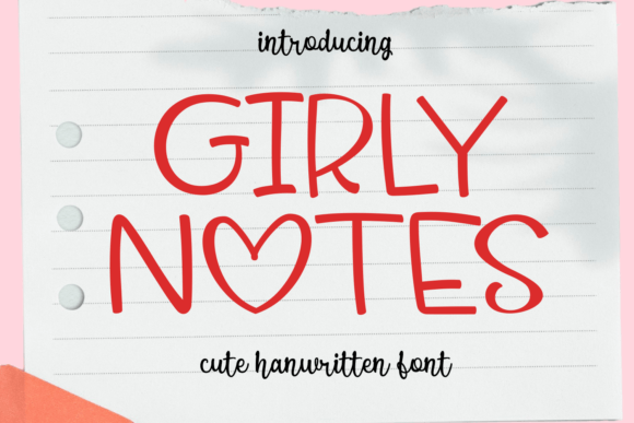Girly Notes Fuentes Caligráficas Fuente Por Dreamink (7ntypes)