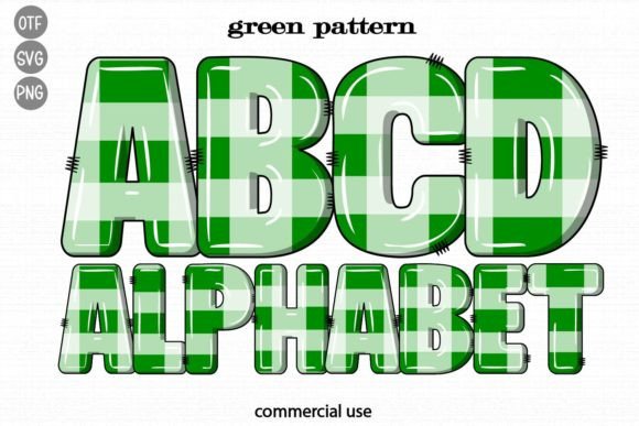 Green Pattern Farb-Schriftarten Schriftart Von Kik Design