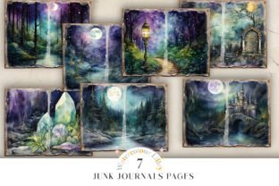 Magical Enchanted Forest Junk Journal Graphic Graphic Templates By Watercolour Lilley 1