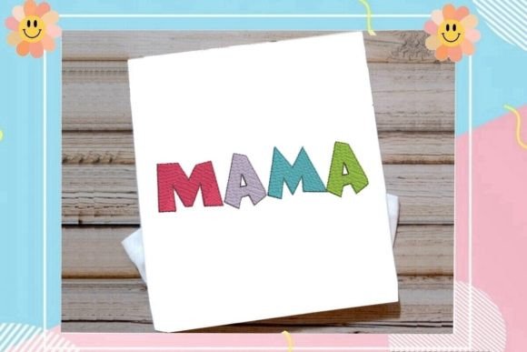 Mama Word Art Mother Embroidery Design By Sewing Embroidery