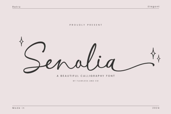 Senolia Script & Handwritten Font By Flawless And Co
