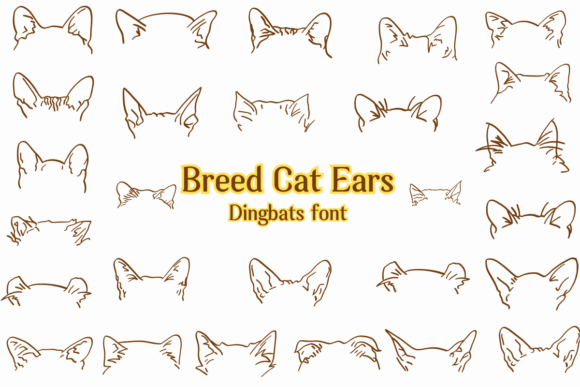 Breed Cat Ears Dingbats Font By Jeaw Keson