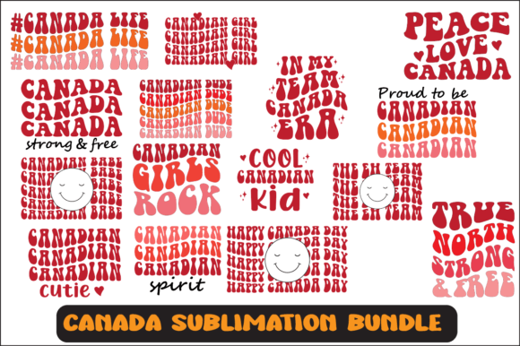 CANADA SVG Sublimation Design BUNDLE Graphic Print Templates By Fallensvgworld