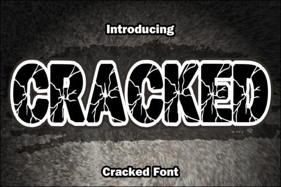Cracked Display Fonts Font Door anamalmusyaffaCreative
