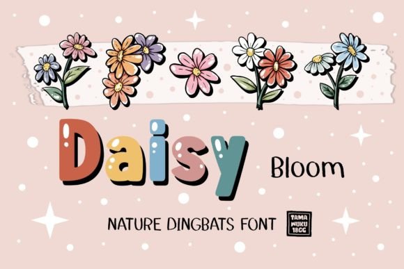 Daisy Bloom Font Dingbat Font Di Tamawuku