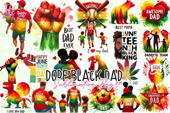 Dope Black Dad Clipart PNG Graphic Crafts By Little Lady Design