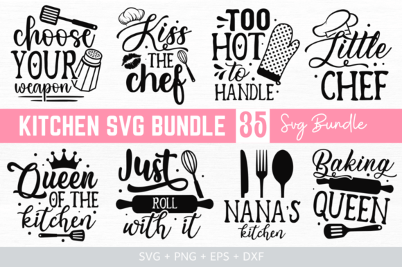 Kitchen SVG Bundle, Kitchen Cut File, Ba Grafika Rękodzieła Przez DelArtCreation