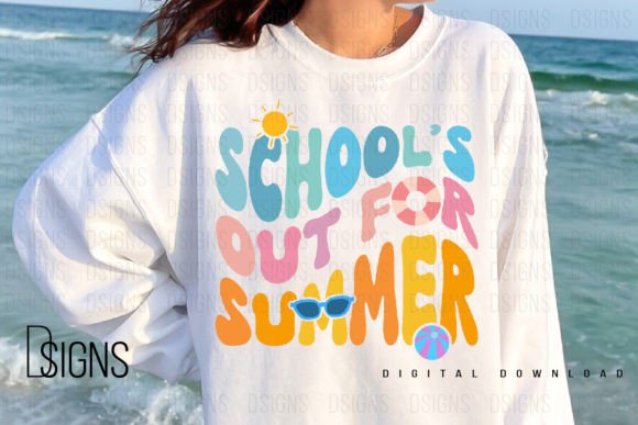 School's off for Summer Sublimation Graphic T-shirt Designs By DSIGNS
