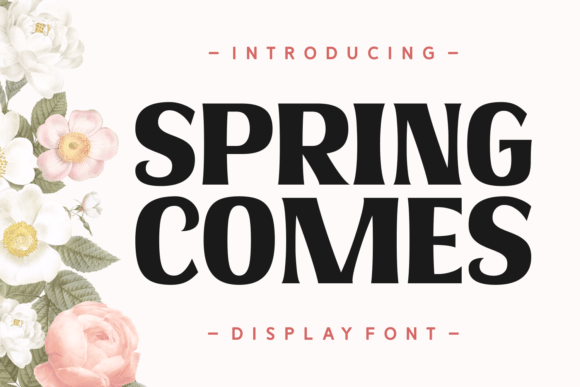 Spring Comes Fontes de Exibição Fonte Por Creative Fabrica Fonts
