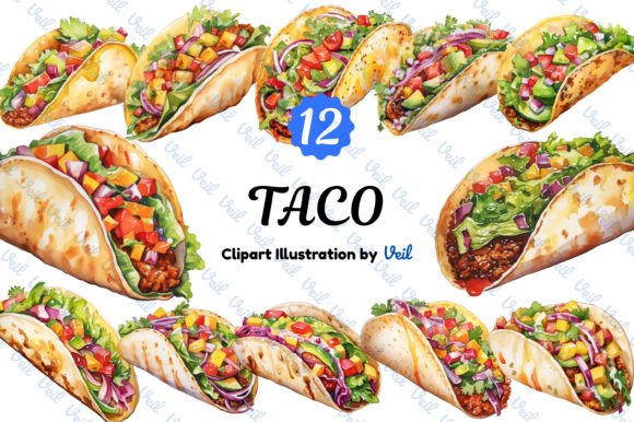 Taco Clipart Bundle Graphic Illustrations By Veil