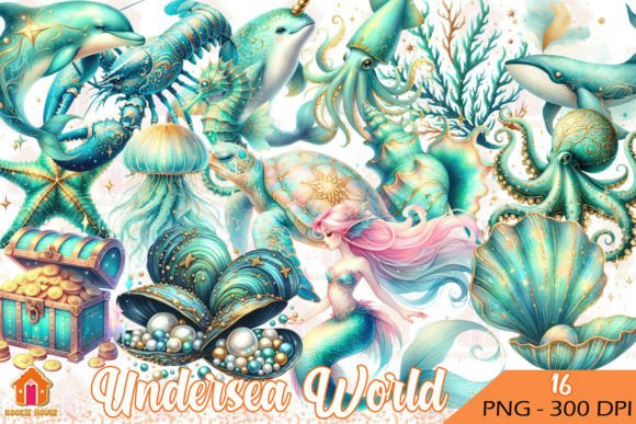 Undersea World Clipart PNG Graphic Illustrations By Kookie House