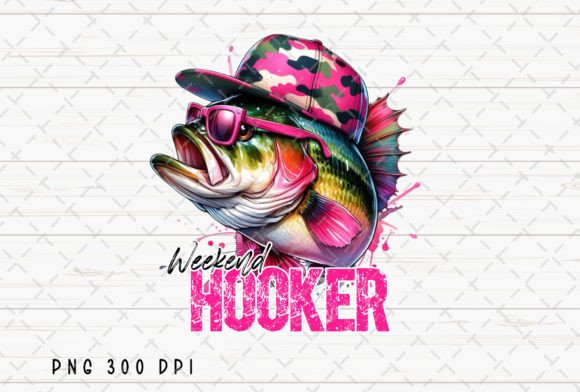 Weekend Hooker Bass Fishing Fisherman Graphic Illustrations By Flora Co Studio