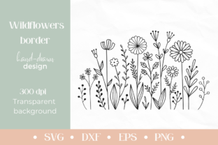 Wildflowers Clipart, SVG, PNG, DXF, EPS Afbeelding Crafts Door Pixel Daisy 1