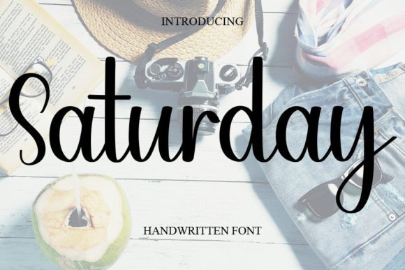 Saturday Script & Handwritten Font By salma studio