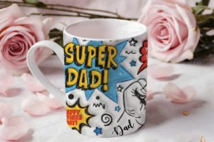 3D Inflated Worlds Best Dad Mug Wrap Graphic Crafts By RaccoonStudioStore 4