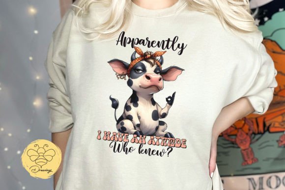 Apparently I Have an Attitude Heifer PNG Graphic Crafts By BeeDrawings