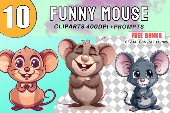 Baby Mouse PNG Clipart Bundle Animal PNG Grafica PNG trasparenti AI Di WhimsyDigitalHub