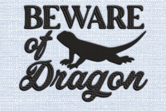 Bearded Dragon Quote Reptiles Embroidery Design By Memo Design