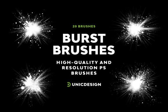 Burst Photoshop Brushes Gráfico Pinceles Por UnicDesign