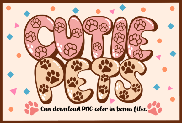 Cutie Pets Font Decorativi Font Di Itme_digitalart